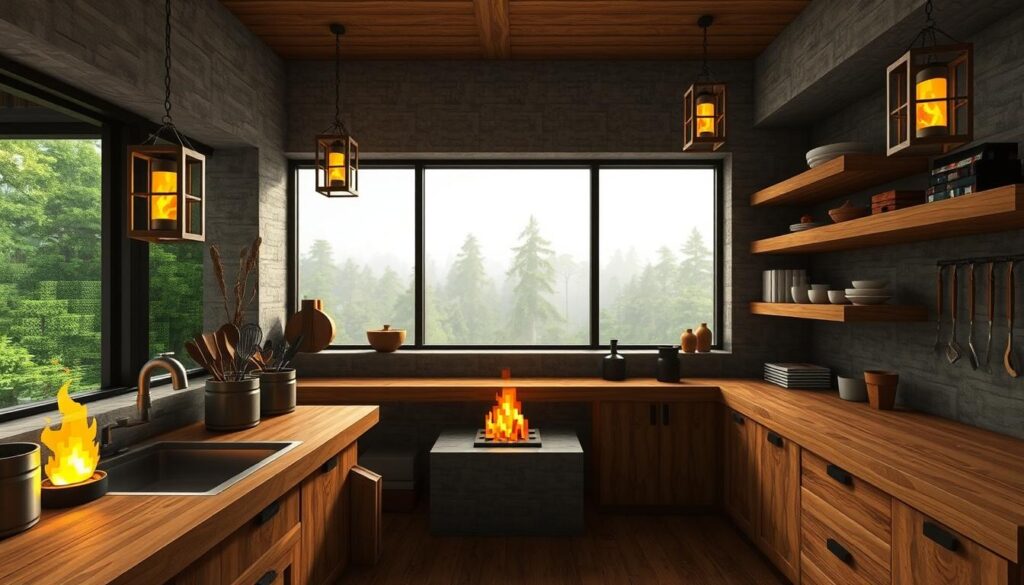 Minecraft kitchen design Minecraft kitchen design