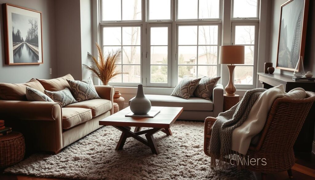 contemporary home interiors with mixed textures