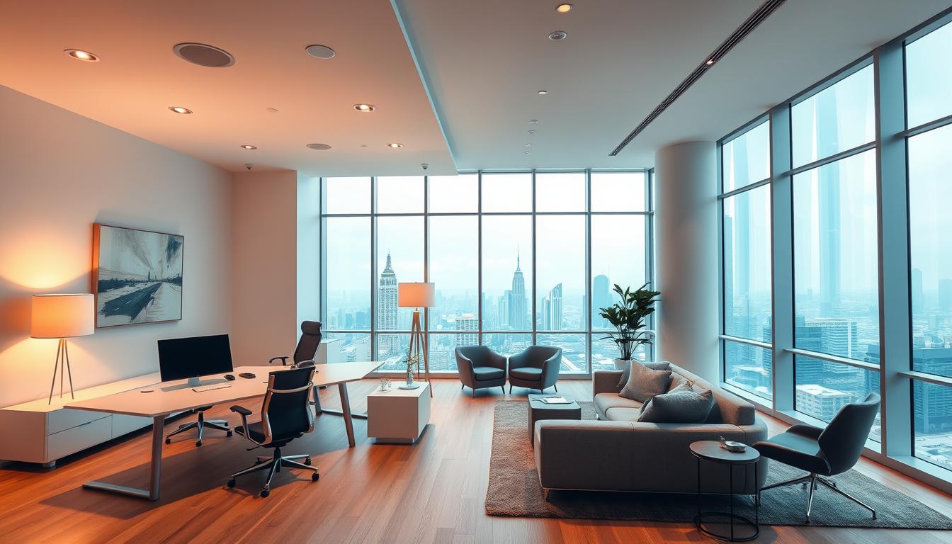 modern office background interior home images for zoom background free