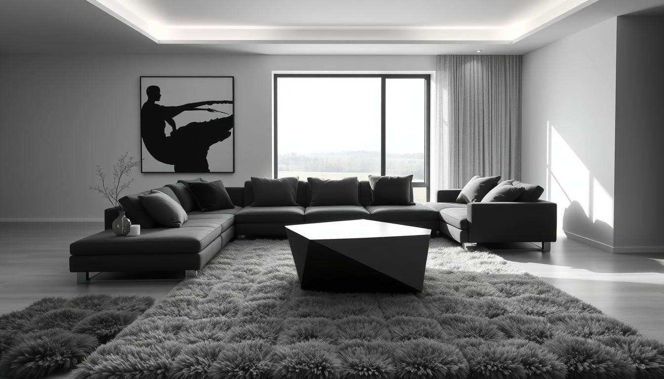 black and white home interior design