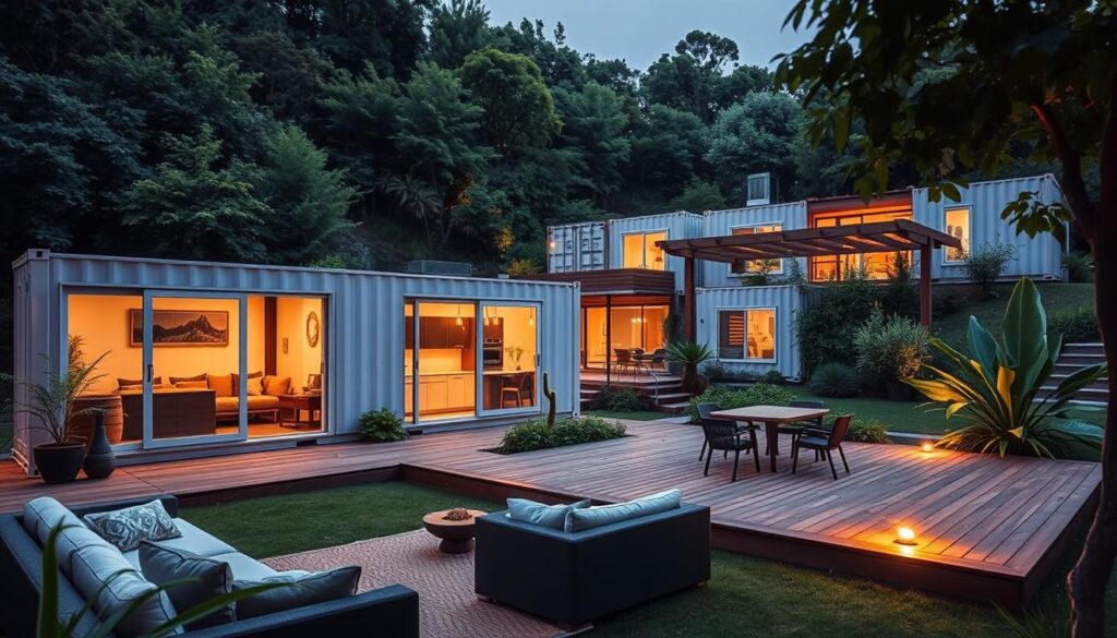 modern shipping container home outdoor integration modern shipping container home outdoor integration